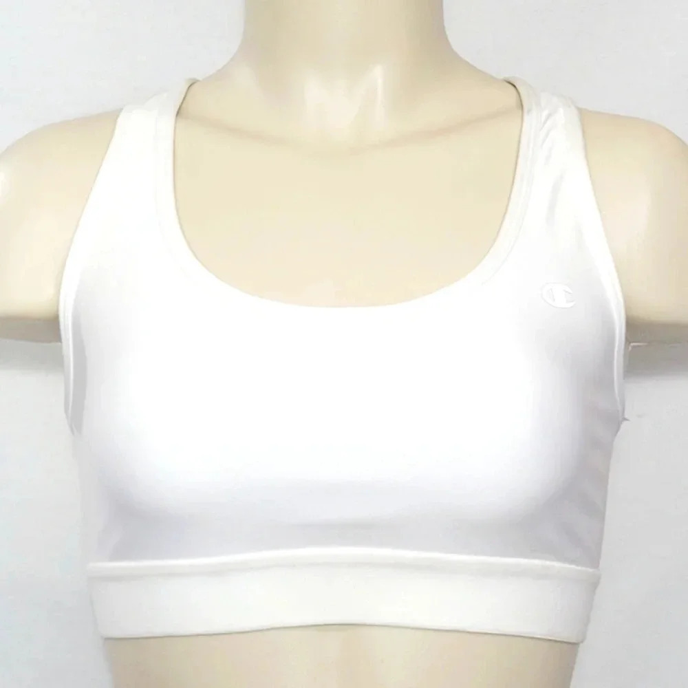 LARGE Champion 6715 Absolute Workout Wire Free Sport Bra White NWT